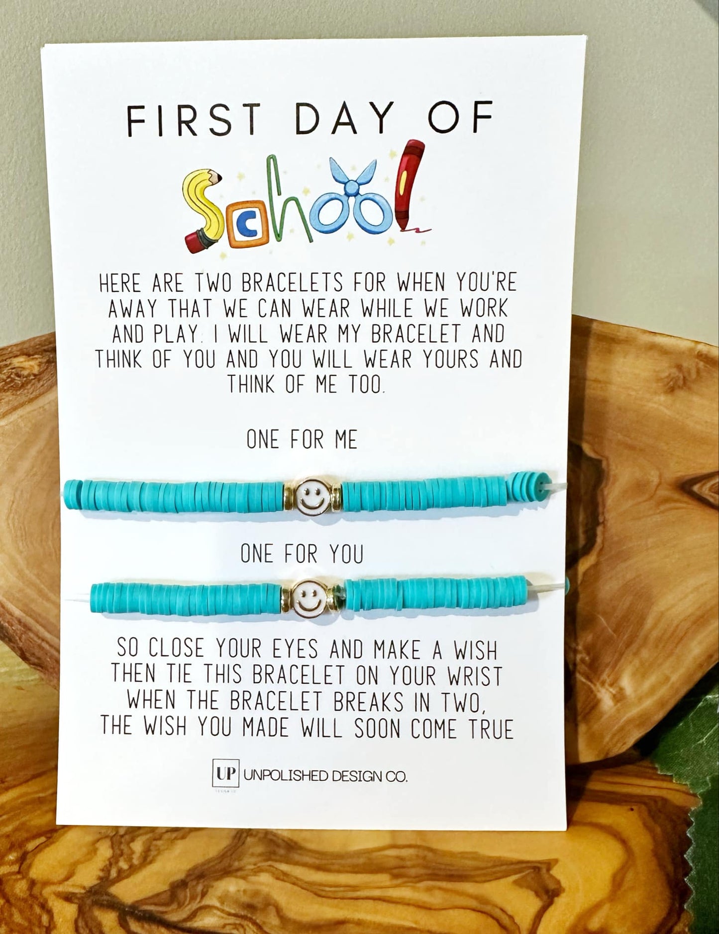 First Day of School Matching Bracelet Set