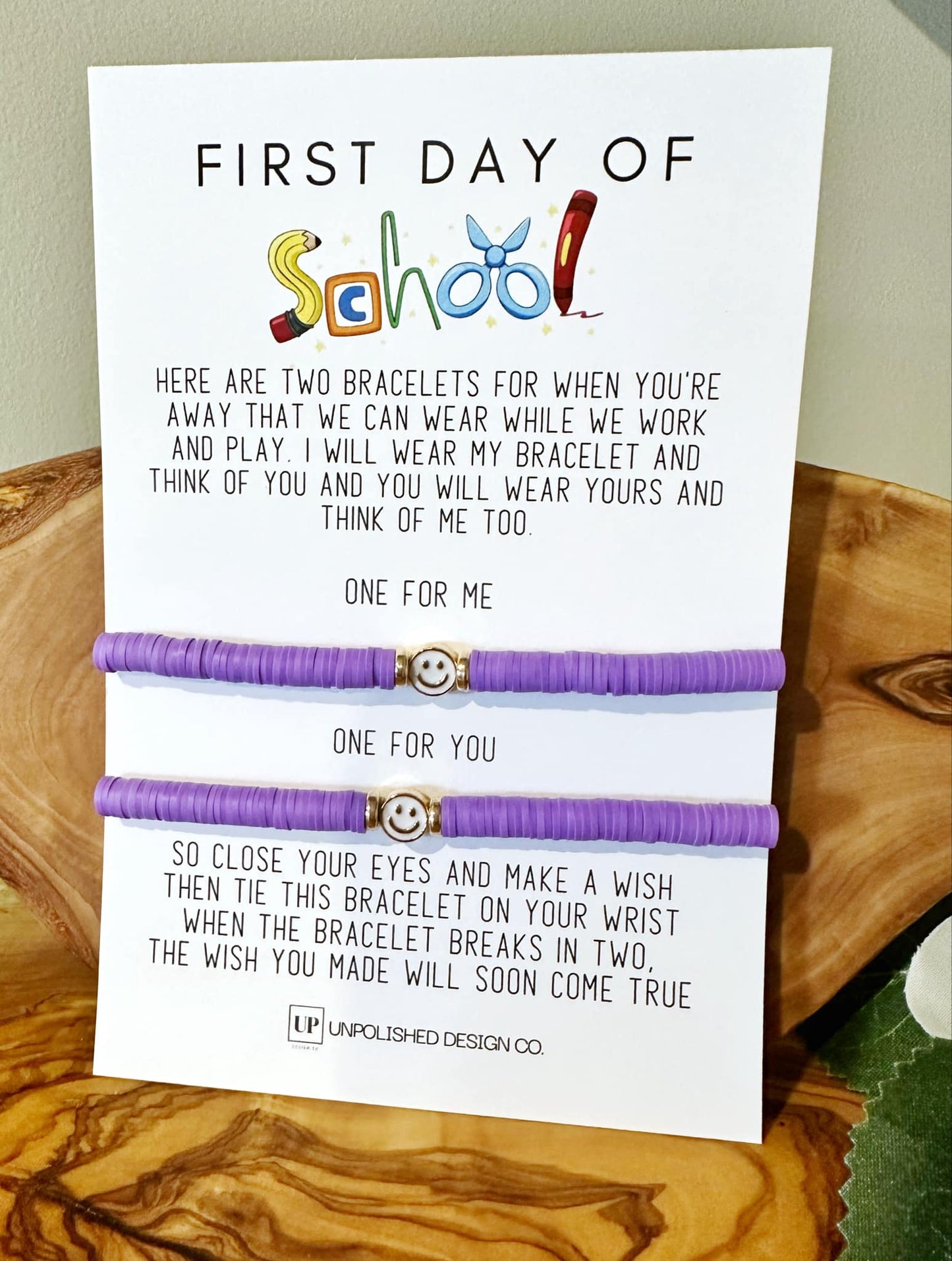 First Day of School Matching Bracelet Set