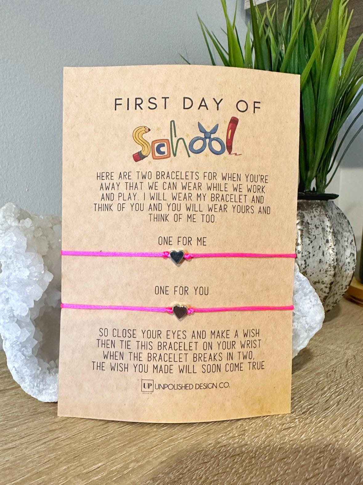 First Day of School Mommy and Me Bracelet Set