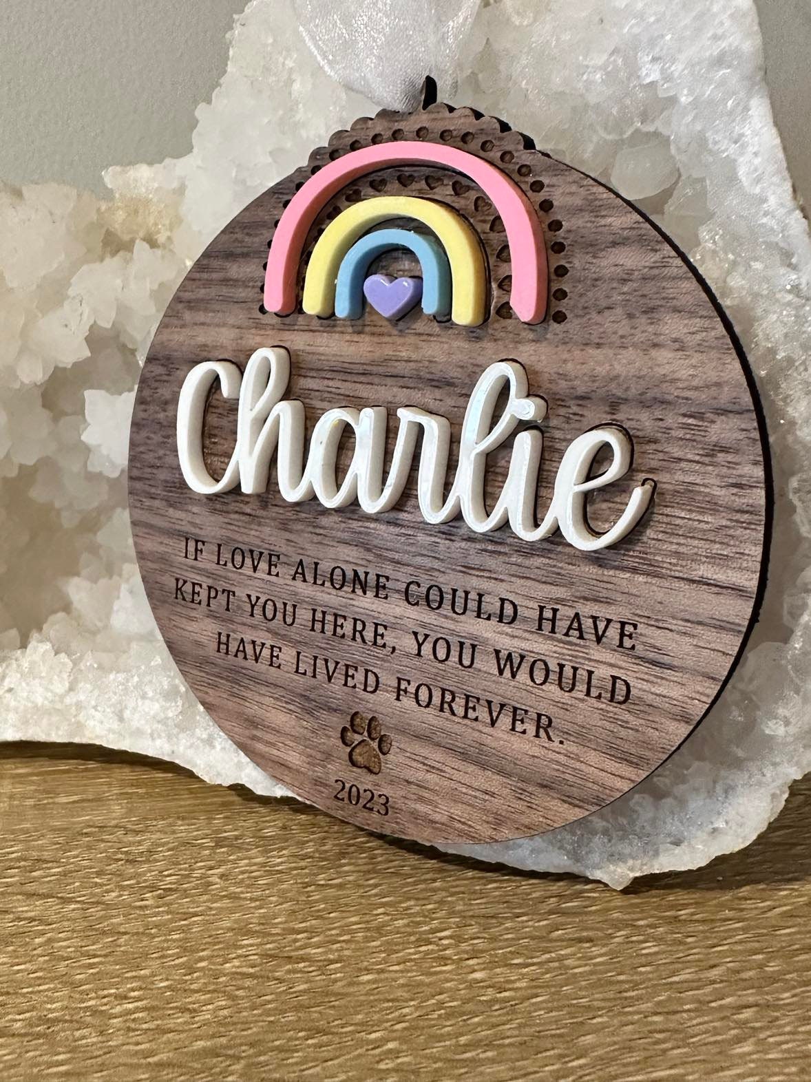 2024 Rainbow Pet Memorial Ornament - Personalized