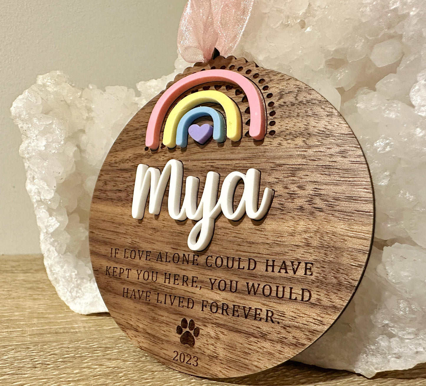 2024 Rainbow Pet Memorial Ornament - Personalized