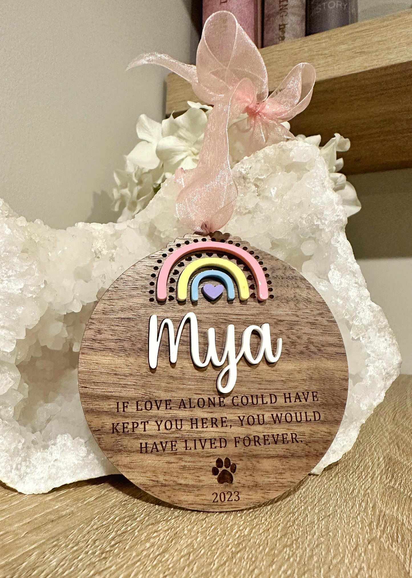 2024 Rainbow Pet Memorial Ornament - Personalized