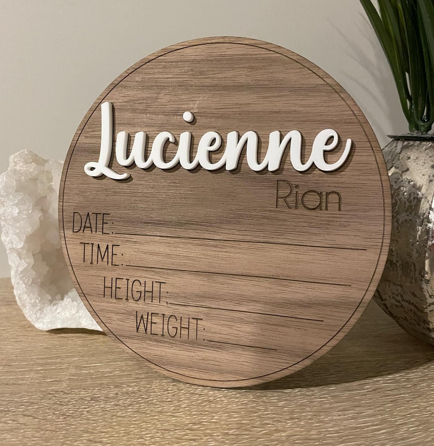 Custom Baby Announcement Sign - Personalized Baby Name Sign for Nursery Decor, Birth Stats, Baby Shower Gift, and Hospital Door Hanger