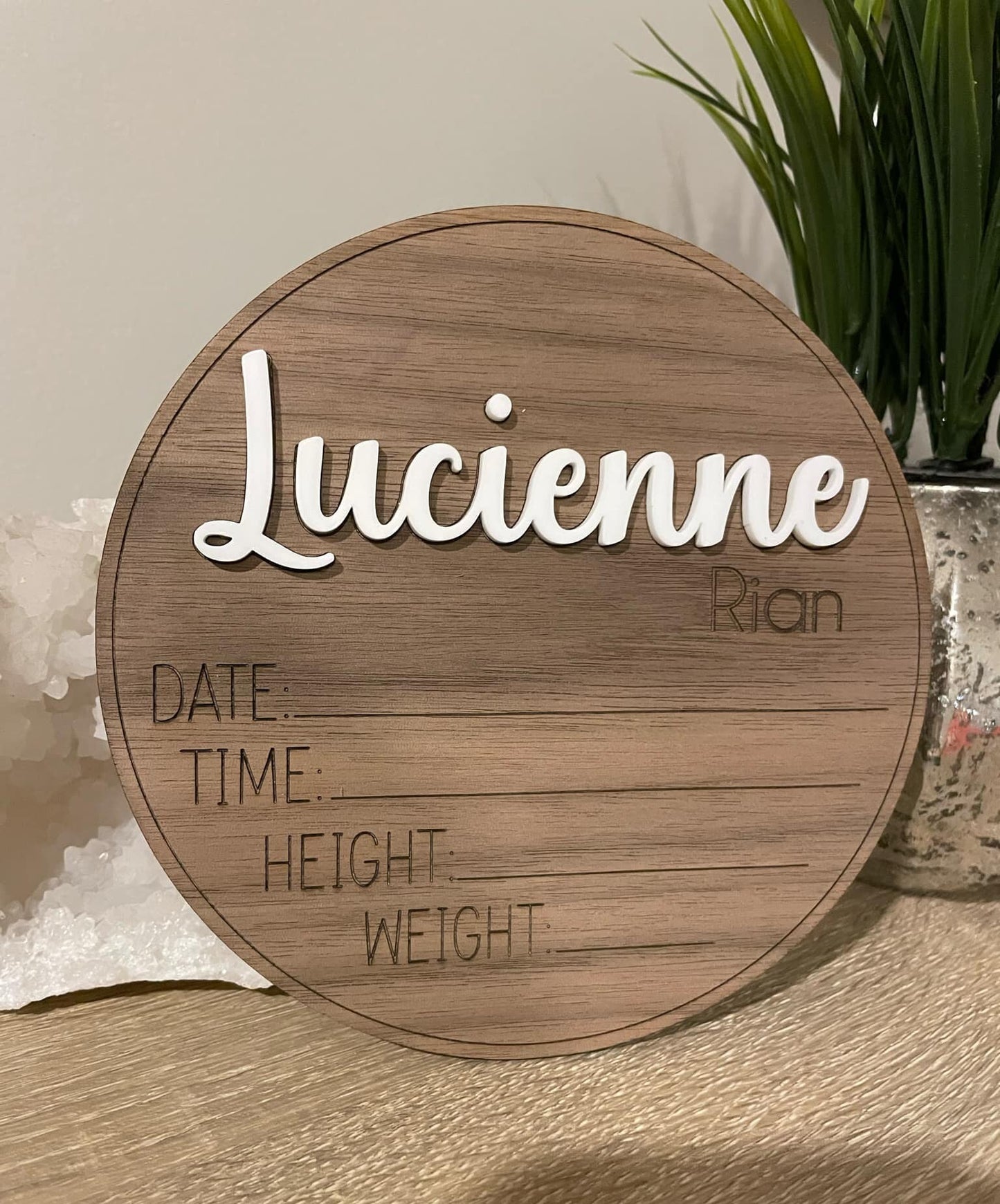Custom Baby Announcement Sign - Personalized Baby Name Sign for Nursery Decor, Birth Stats, Baby Shower Gift, and Hospital Door Hanger