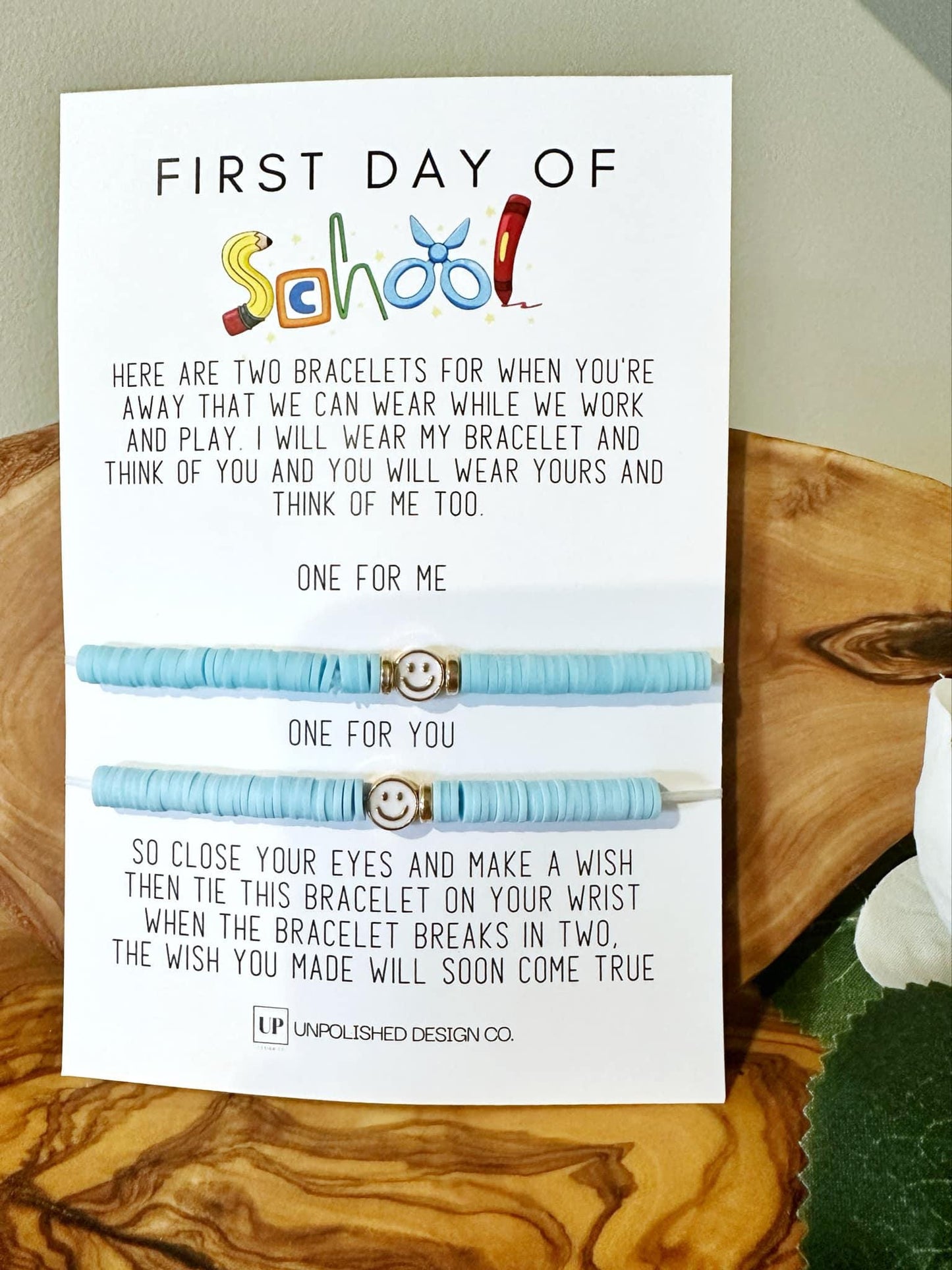 First Day of School Matching Bracelet Set