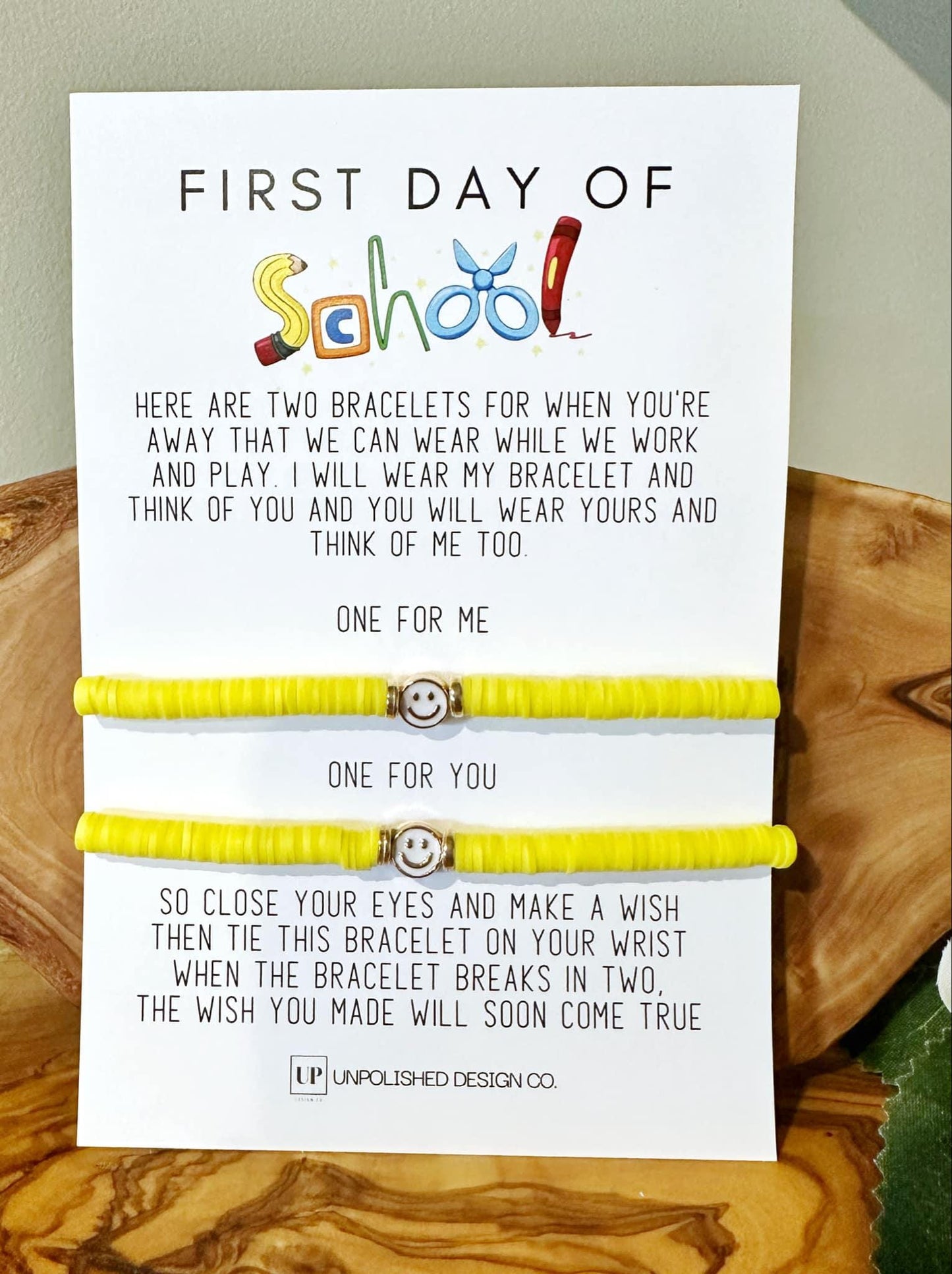 First Day of School Matching Bracelet Set