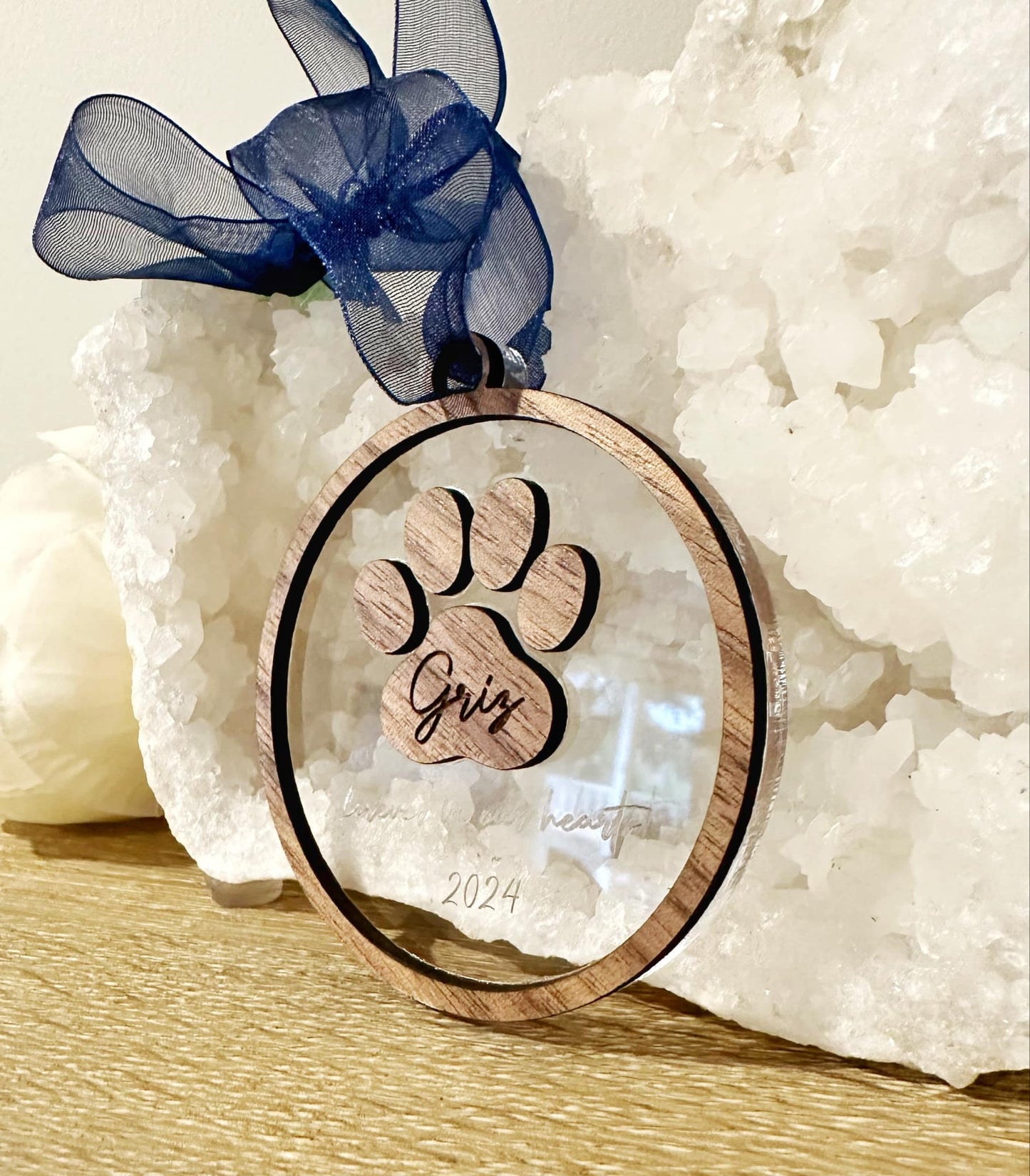 Personalized Pet Memorial Ornament 2024 Forever in Our Hearts