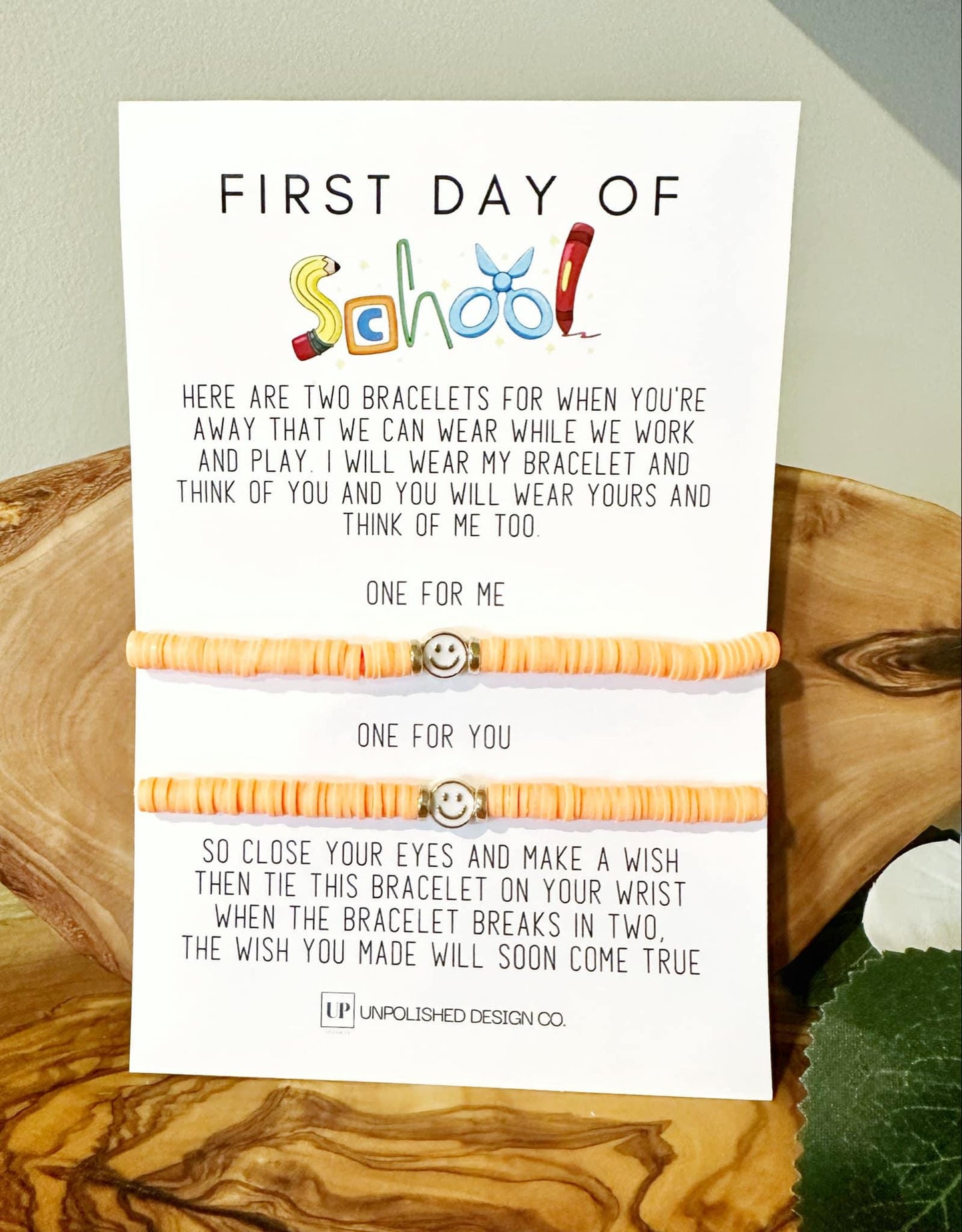 First Day of School Matching Bracelet Set