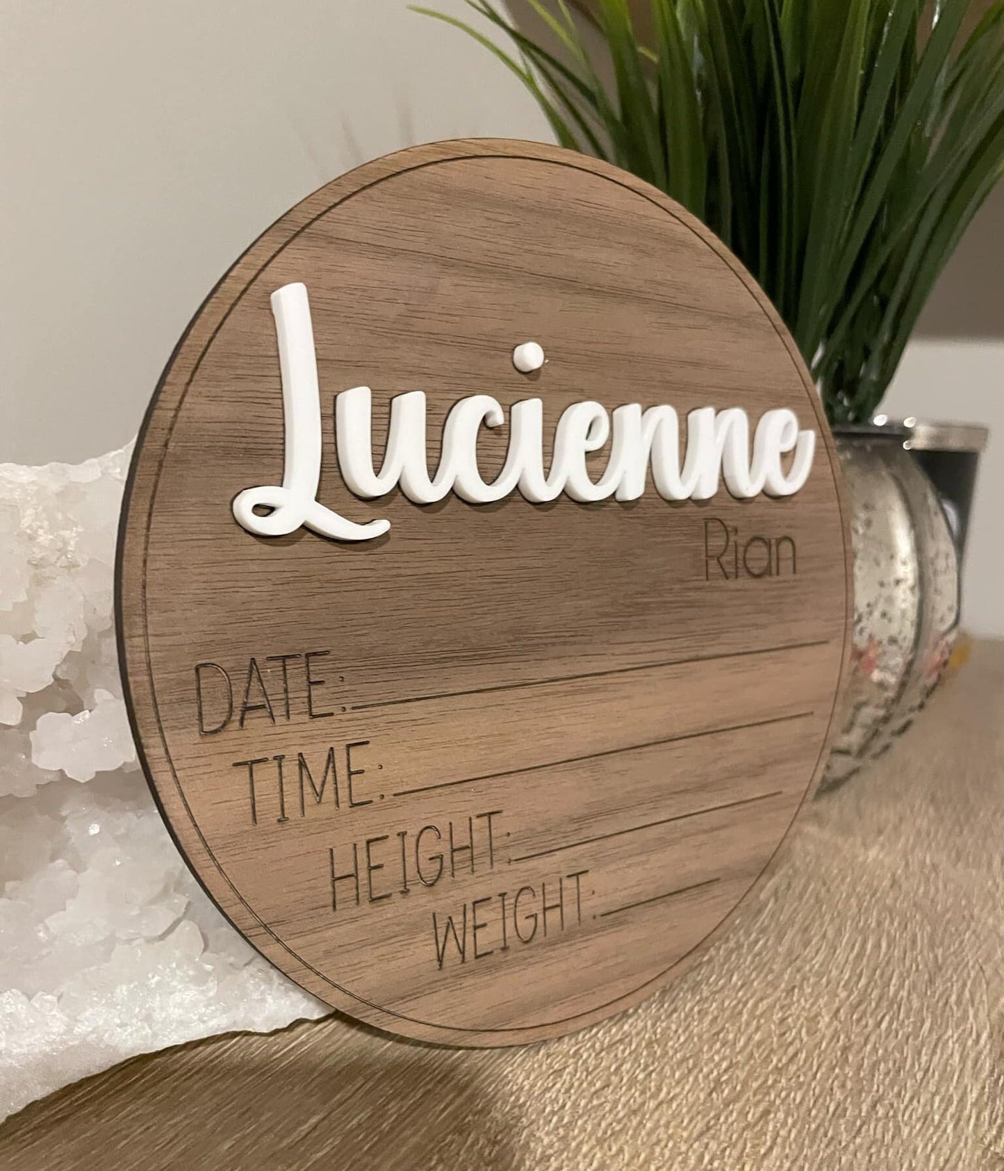 Custom Baby Announcement Sign - Personalized Baby Name Sign for Nursery Decor, Birth Stats, Baby Shower Gift, and Hospital Door Hanger